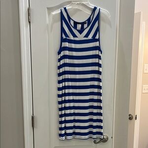 Kensie Blue and White Striped Mini Dress